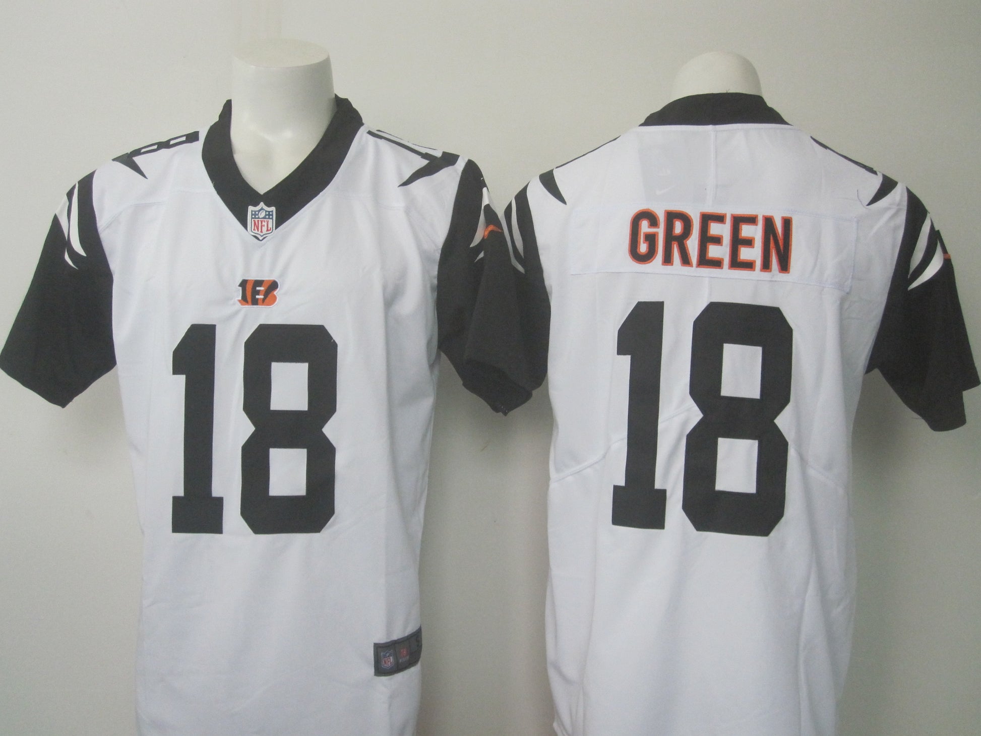 Bengals #18 AJ Green White Rush Jersey