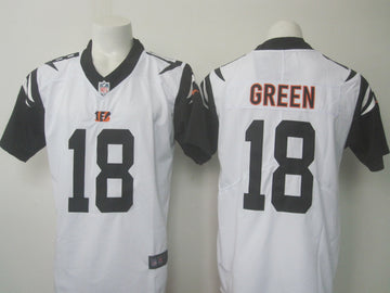 Bengals #18 AJ Green White Rush Jersey