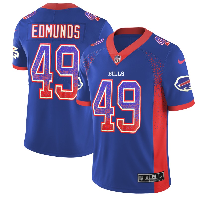 Bills #49 Tremaine Edmunds Blue 2018 Drift Fashion Color Rush Jersey