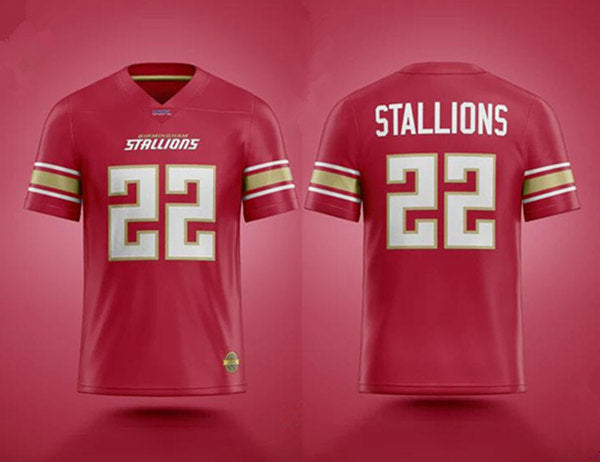 Birmingham Stallions red jersey