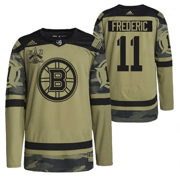 Trent Frederic Boston Bruins camo Camo jersey