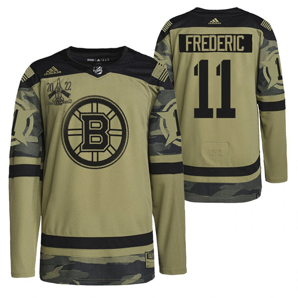 Trent Frederic Boston Bruins camo Camo jersey