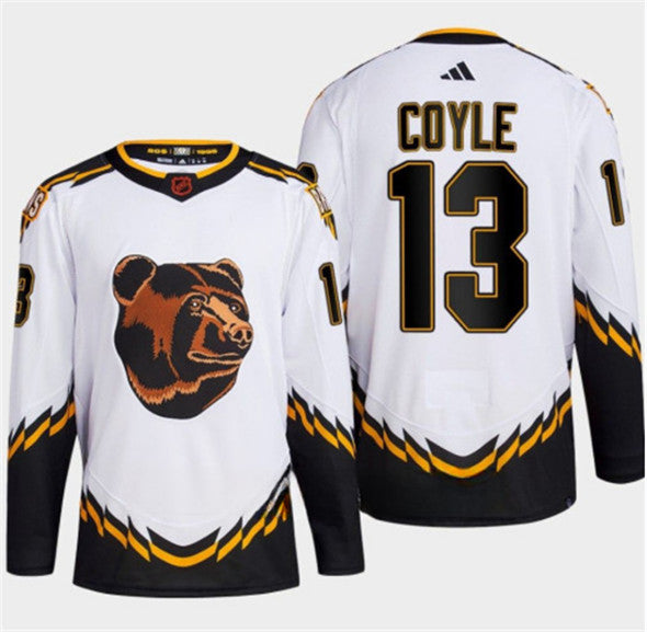 Charlie Coyle Boston Bruins white Reverse Retro jersey