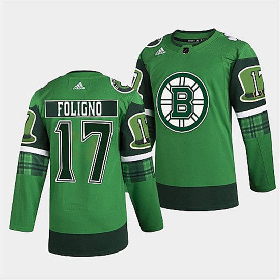 Nick Foligno Boston Bruins green jersey