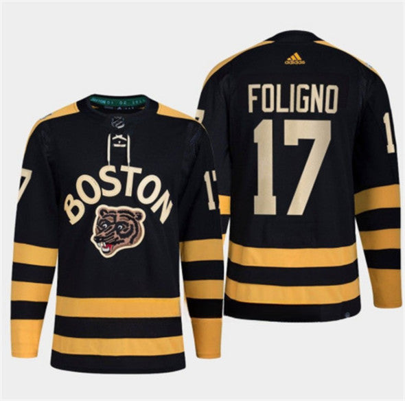 Nick Foligno Boston Bruins black Classic jersey