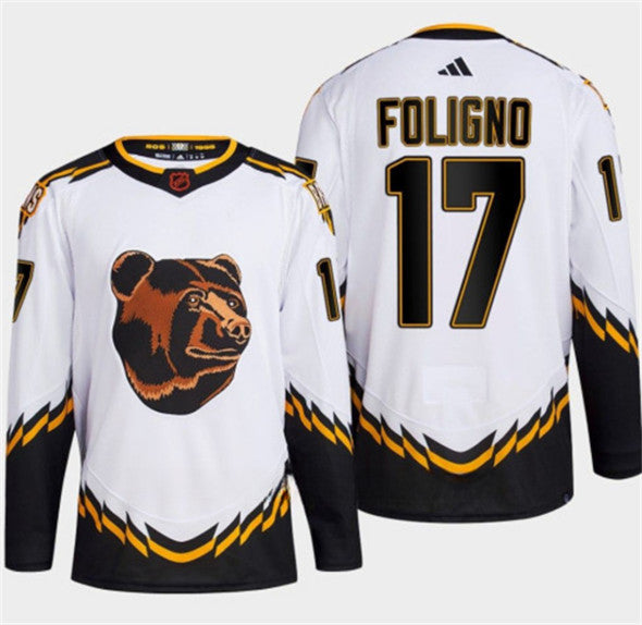 Nick Foligno Boston Bruins white Reverse Retro jersey