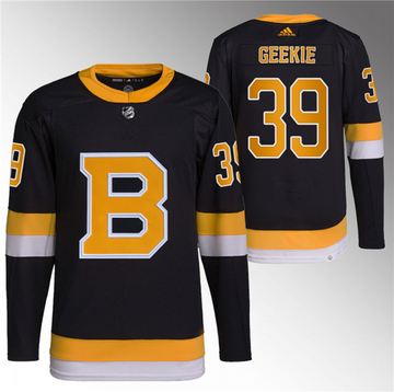 Morgan Geekie Boston Bruins black Home jersey