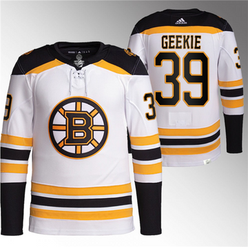 Morgan Geekie Boston Bruins white jersey