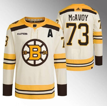 Charlie McAvoy Boston Bruins cream jersey