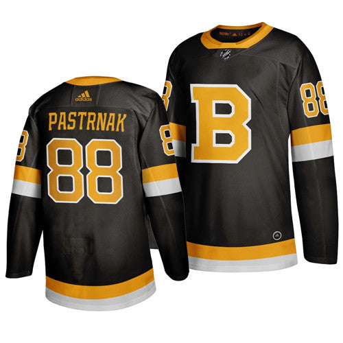 David Pastrnak Boston Bruins black Alternate jersey