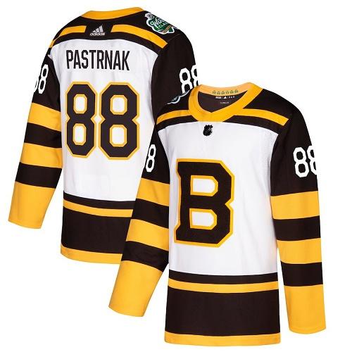 David Pastrnak Boston Bruins white Classic jersey