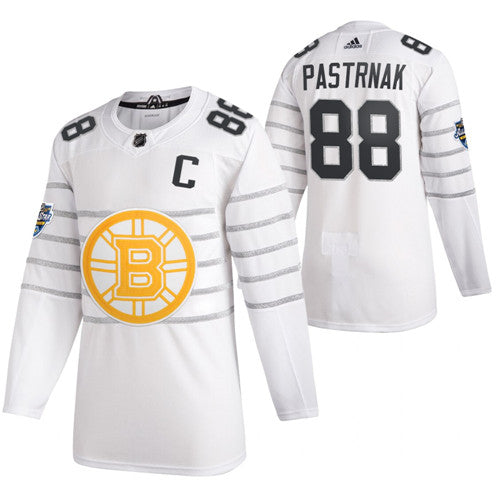 David Pastrnak Boston Bruins white jersey