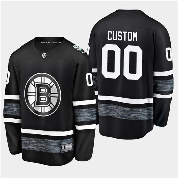 Custom Boston Bruins black All-Star jersey