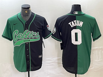 Jayson Tatum Boston Celtics green-black Split jersey