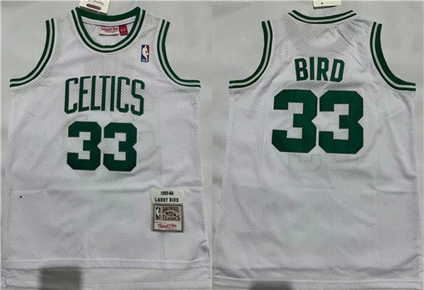 Larry Bird Boston Celtics white Throwback jersey