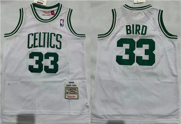 Larry Bird Boston Celtics white Throwback jersey