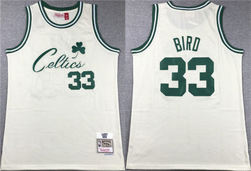 Larry Bird Boston Celtics white Throwback jersey