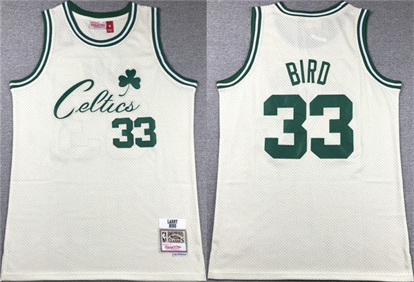 Larry Bird Boston Celtics white Throwback jersey