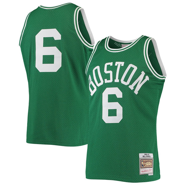 Bill Russell Boston Celtics green Throwback jersey