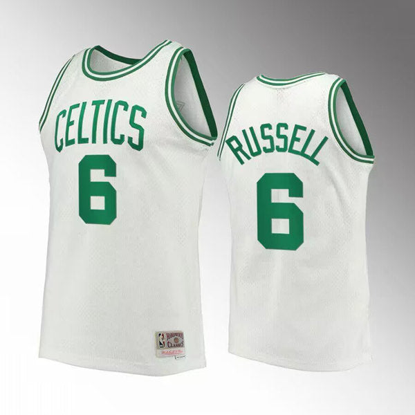 Bill Russell Boston Celtics white Throwback jersey
