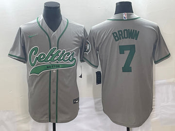 Jaylen Brown Boston Celtics gray jersey