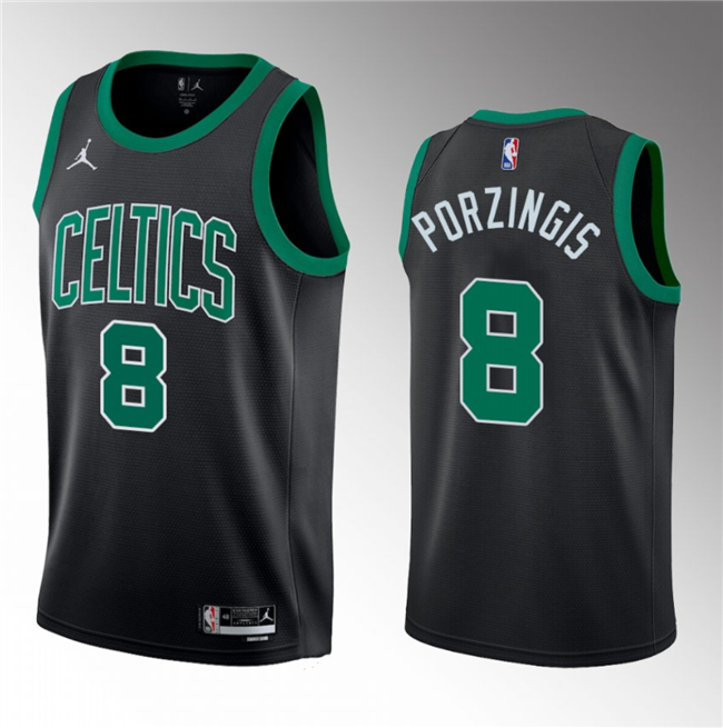 Kristaps Porzingis Boston Celtics black jersey
