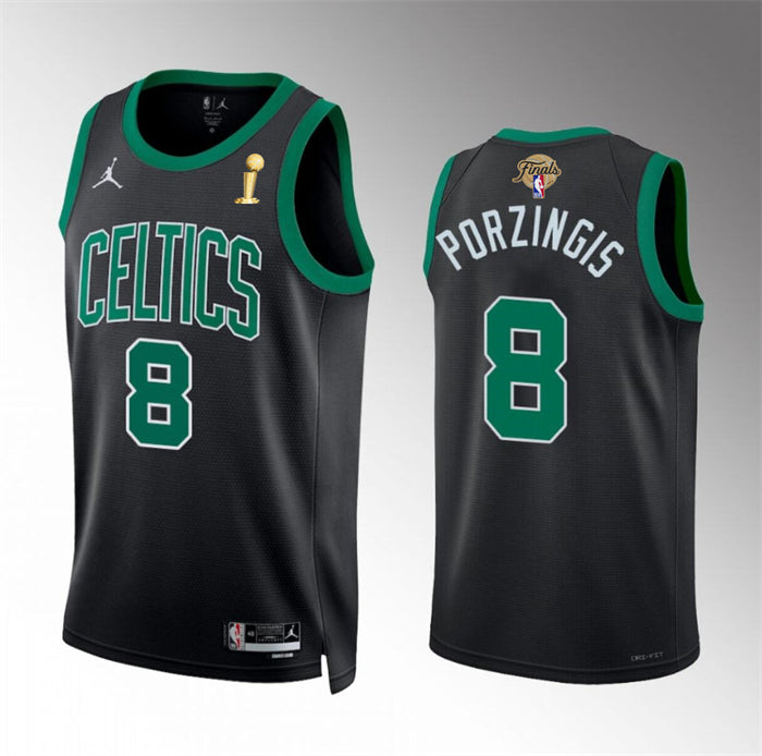 Kristaps Porzingis Boston Celtics black jersey