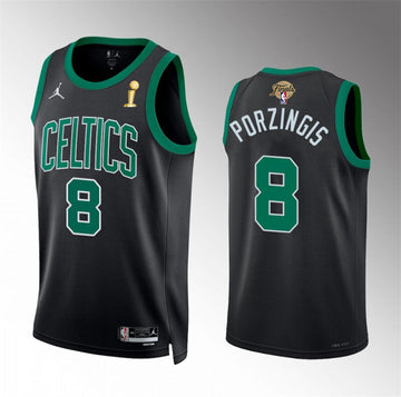 Kristaps Porzingis Boston Celtics black jersey