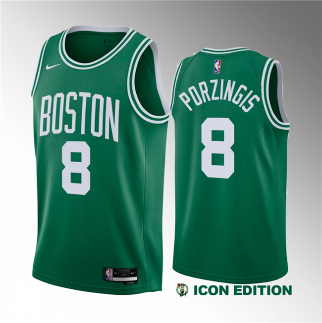 Kristaps Porzingis Boston Celtics green jersey