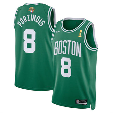 Kristaps Porzingis Boston Celtics green jersey