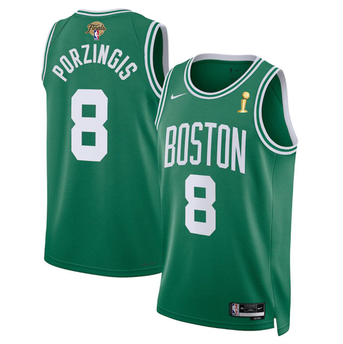 Kristaps Porzingis Boston Celtics green jersey