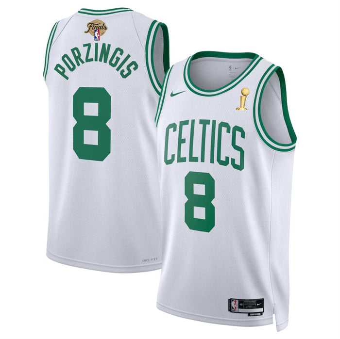 Kristaps Porzingis Boston Celtics white jersey