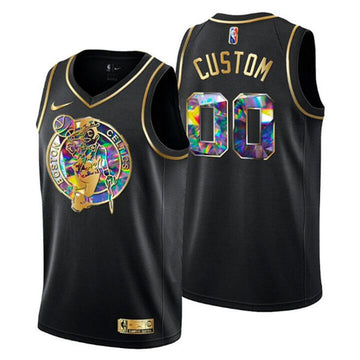 Custom Boston Celtics black jersey