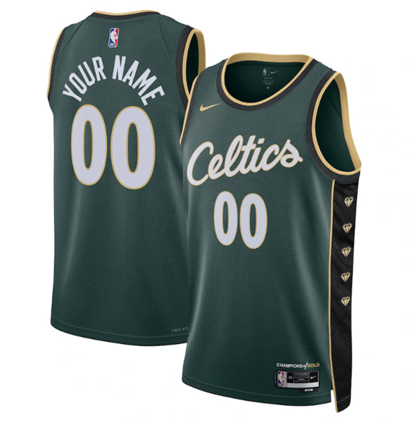 Custom Boston Celtics green City Edition jersey