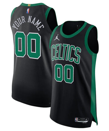 Custom Boston Celtics black jersey