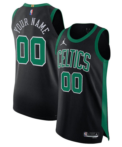 Custom Boston Celtics black jersey