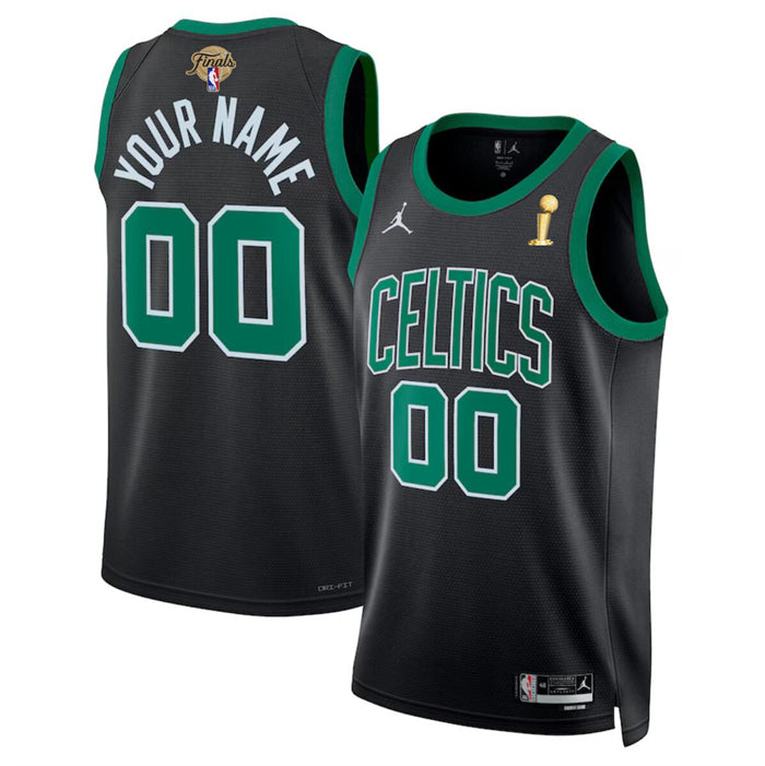 Custom Boston Celtics black jersey