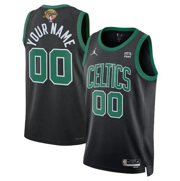 Custom Boston Celtics black jersey