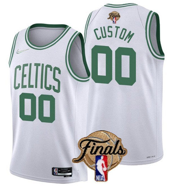 Custom Boston Celtics white jersey