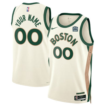 Custom Boston Celtics white City Edition jersey