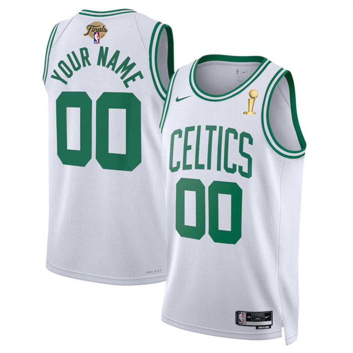 Custom Boston Celtics white jersey