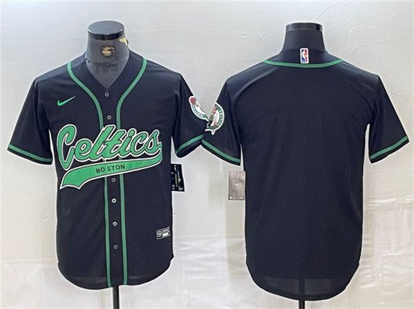 Custom Boston Celtics black jersey