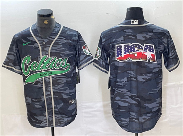 Boston Celtics gray Camo jersey