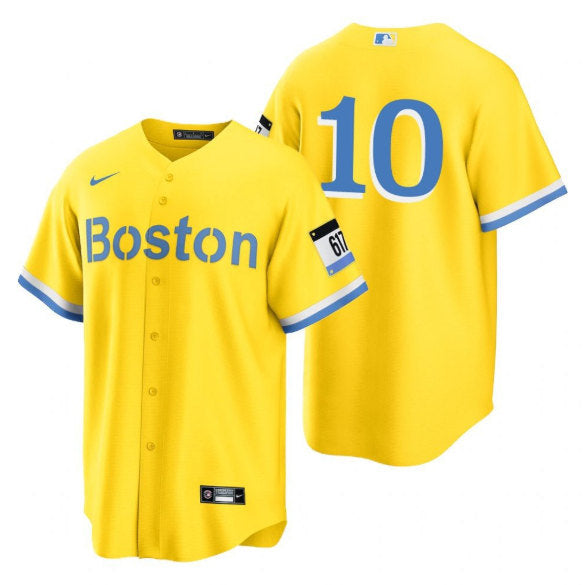 Trevor Story Boston Red Sox gold City Connect jersey
