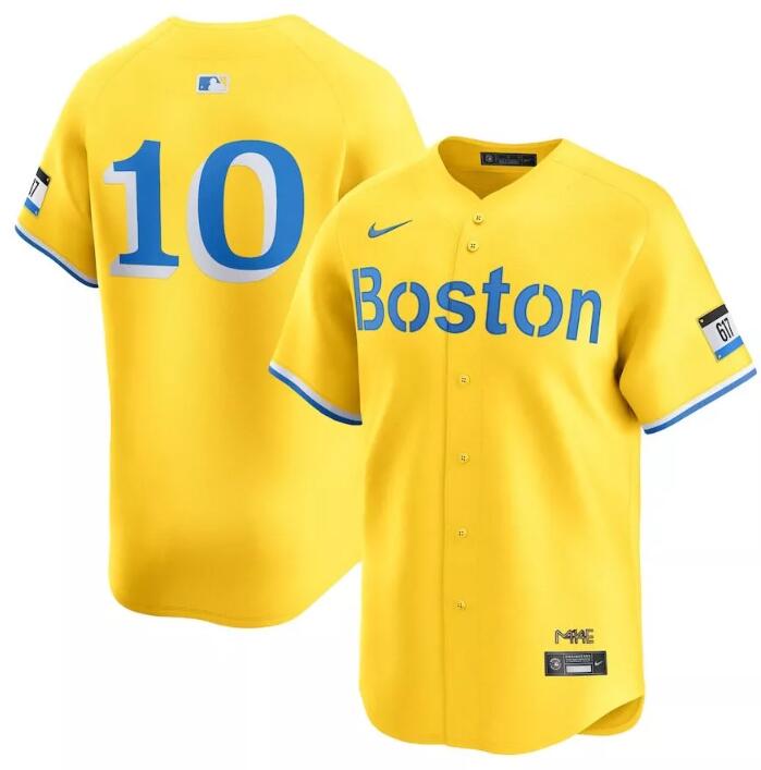 Trevor Story Boston Red Sox gold City Connect jersey