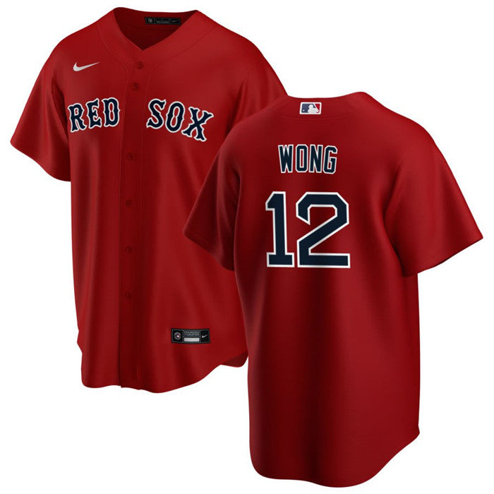 Connor Wong Boston Red Sox red jersey