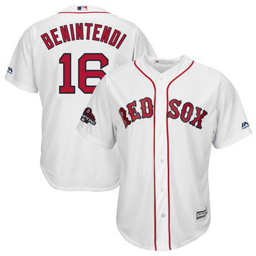Andrew Benintendi Majestic Boston Red Sox white jersey