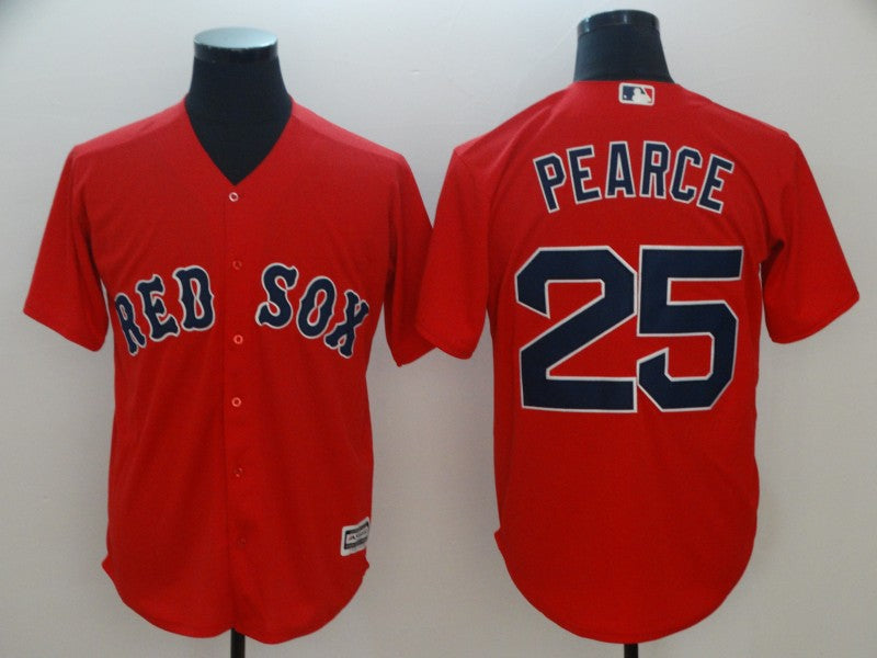 Steve Pearce Majestic Boston Red Sox scarlet jersey