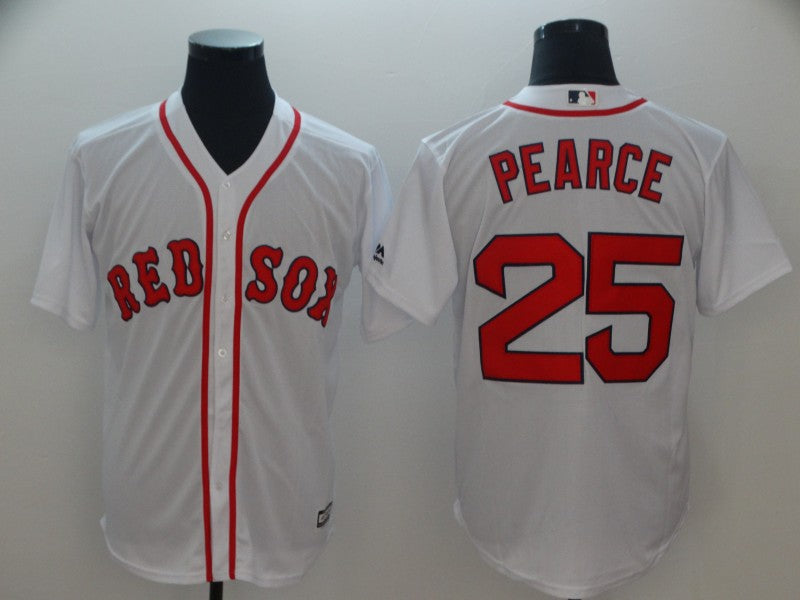 Steve Pearce Majestic Boston Red Sox white jersey