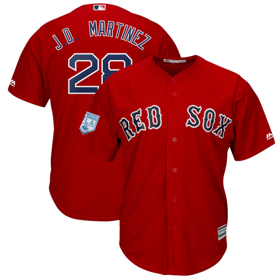 JD Martinez Boston Red Sox red jersey